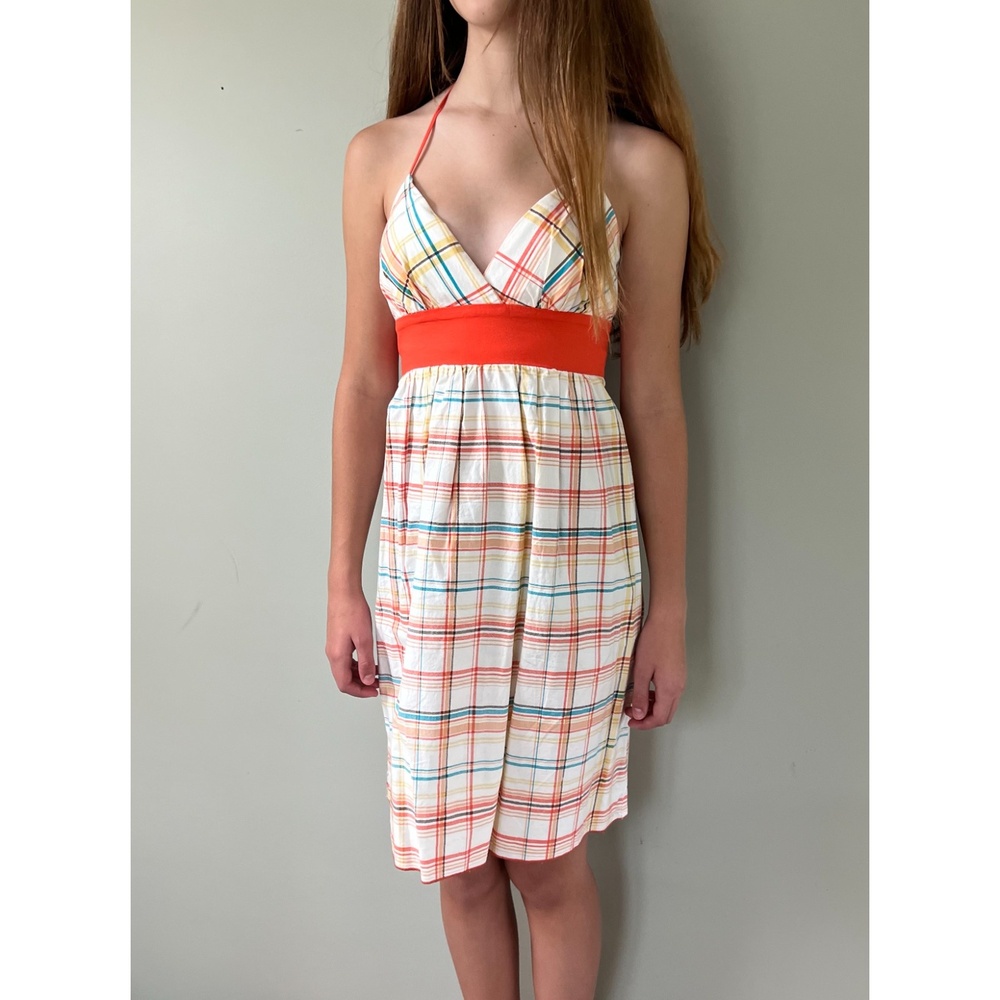Womens Y2K Vintage Plaid Summer Halter Style Sundress Dress | My Michelle | 7/8 - Picture 3 of 8